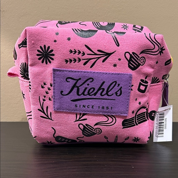 Kiehl's Pink and Purple Cosmetic Bag - Picture 1 of 3